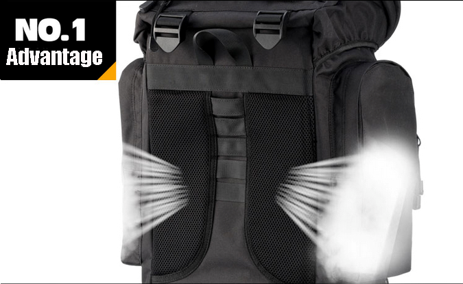65L υπαίθριοι τακτικοί Backpack εργαλείων ώμοι αδιάβροχοι με τον πολυεστέρα